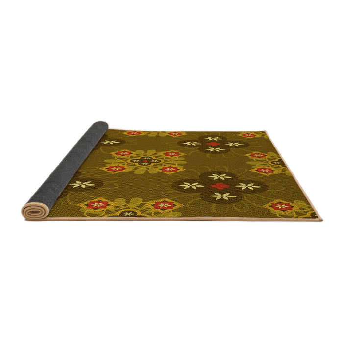 Thickness of Patterned Red Brown Rug, pat2042yw