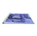 Sideview of Machine Washable Transitional Sky Blue Rug, wshpat2043blu