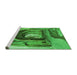 Sideview of Machine Washable Transitional Green Rug, wshpat2043grn