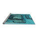 Sideview of Machine Washable Transitional Teal Green Rug, wshpat2043lblu