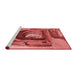 Sideview of Machine Washable Transitional Red Rug, wshpat2043rd