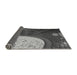 Thickness of Patterned Dark Gray Black Rug, pat2044gry