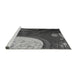 Sideview of Machine Washable Transitional Dark Gray Black Rug, wshpat2044gry