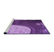 Sideview of Machine Washable Transitional Purple Rug, wshpat2044pur