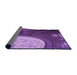 Thickness of Patterned Purple Rug, pat2044pur