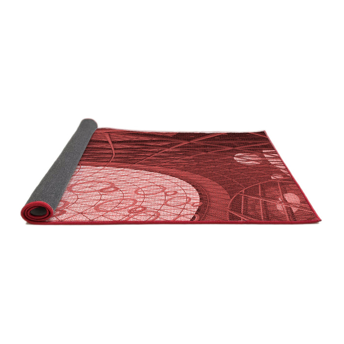 Thickness of Patterned Red Rug, pat2044rd