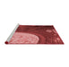 Sideview of Machine Washable Transitional Red Rug, wshpat2044rd