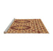 Sideview of Machine Washable Transitional Orange Rug, wshpat2045org