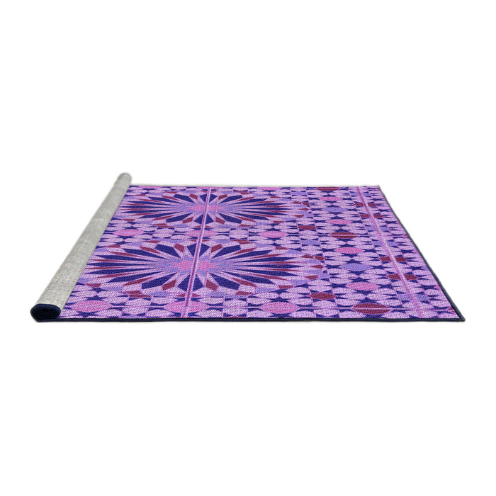 Sideview of Machine Washable Transitional Violet Purple Rug, wshpat2045pur