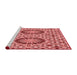 Sideview of Machine Washable Transitional Light Coral Pink Rug, wshpat2045rd