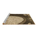 Sideview of Machine Washable Transitional Bakers Brown Rug, wshpat2046brn