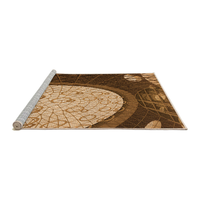 Sideview of Machine Washable Transitional Red Brown Rug, wshpat2046org