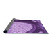 Thickness of Patterned Violet Purple Rug, pat2046pur