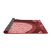 Thickness of Patterned Light Coral Pink Rug, pat2046rd