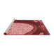 Sideview of Machine Washable Transitional Light Coral Pink Rug, wshpat2046rd