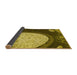 Thickness of Patterned Golden Brown Yellow Rug, pat2046yw