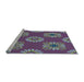 Sideview of Machine Washable Transitional Purple Rug, wshpat2047lblu