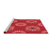 Sideview of Machine Washable Transitional Red Rug, wshpat2047rd