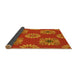 Thickness of Patterned Neon Orange Rug, pat2047yw