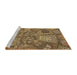 Sideview of Machine Washable Transitional Saddle Brown Rug, wshpat2048brn