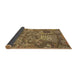 Thickness of Patterned Saddle Brown Rug, pat2048brn