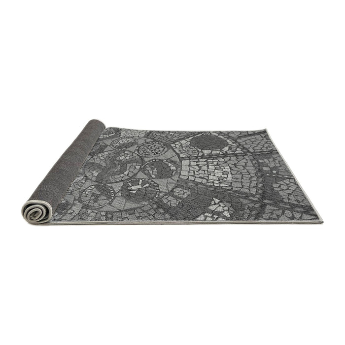 Thickness of Patterned Dark Gray Rug, pat2048gry