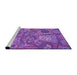 Sideview of Machine Washable Transitional Purple Rug, wshpat2048pur