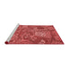 Sideview of Machine Washable Transitional Red Rug, wshpat2048rd