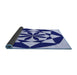 Thickness of Patterned Cobalt Blue Rug, pat2049blu