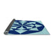 Thickness of Patterned Blueberry Blue Rug, pat2049lblu