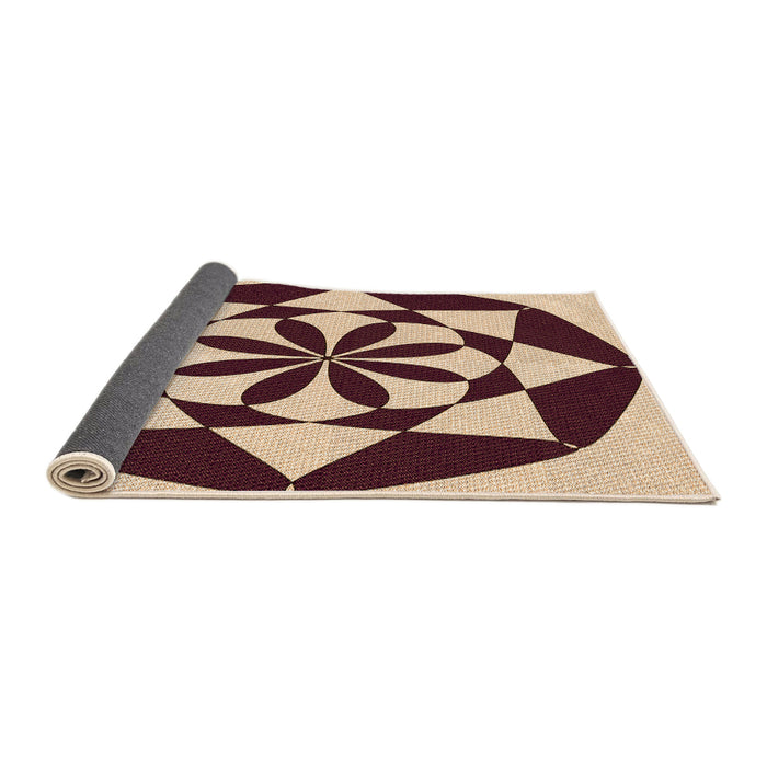 Thickness of Patterned Pastel Orange Rug, pat2049org