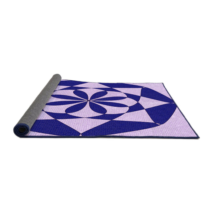 Thickness of Patterned Blossom Pink Rug, pat2049pur