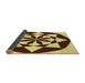 Thickness of Patterned Mustard Yellow Rug, pat2049yw