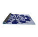 Thickness of Patterned Cobalt Blue Rug, pat2050blu