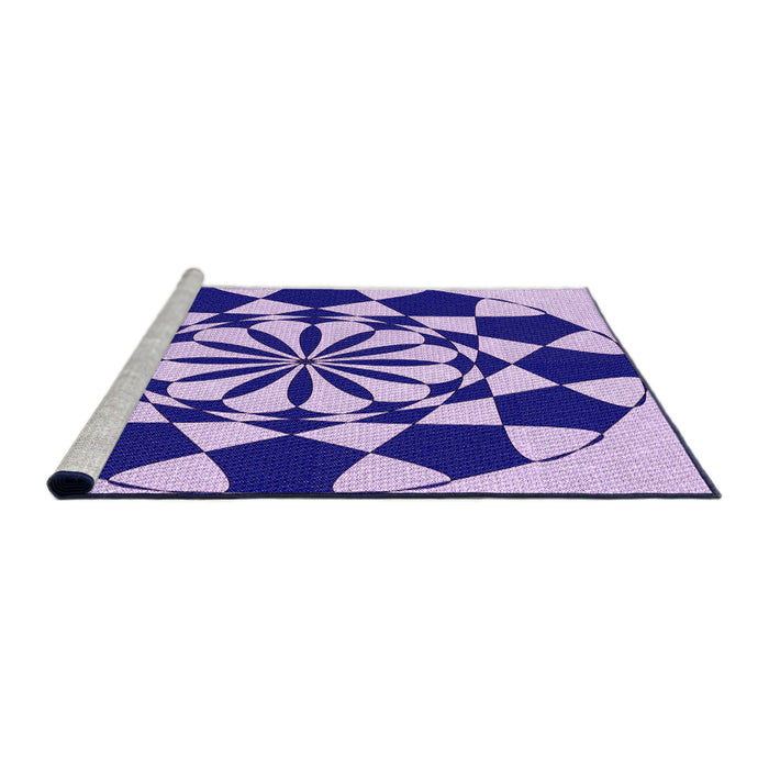 Sideview of Machine Washable Transitional Blossom Pink Rug, wshpat2050pur