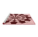 Sideview of Machine Washable Transitional Saffron Red Rug, wshpat2050rd