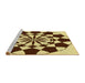 Sideview of Machine Washable Transitional Red Brown Rug, wshpat2050yw