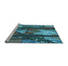 Sideview of Machine Washable Transitional Dark Blue Grey Blue Rug, wshpat2051lblu