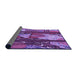 Thickness of Patterned Dark Magenta Purple Rug, pat2051pur