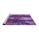 Sideview of Machine Washable Transitional Dark Magenta Purple Rug, wshpat2051pur