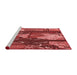 Sideview of Machine Washable Transitional Red Rug, wshpat2051rd