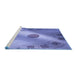 Sideview of Machine Washable Transitional Purple Mimosa Purple Rug, wshpat2052blu