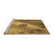 Sideview of Machine Washable Transitional Yellow Rug, wshpat2052brn