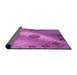 Thickness of Patterned Bright Neon Pink Purple Rug, pat2052pur