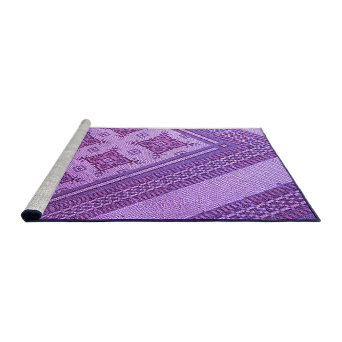 Sideview of Machine Washable Transitional Violet Purple Rug, wshpat2053pur