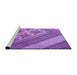 Sideview of Machine Washable Transitional Violet Purple Rug, wshpat2053pur