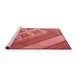 Sideview of Machine Washable Transitional Red Rug, wshpat2053rd