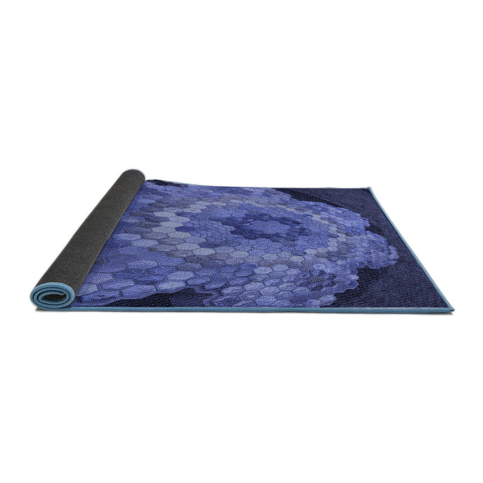 Thickness of Patterned Sky Blue Rug, pat2055blu