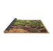 Thickness of Patterned Saddle Brown Rug, pat2056brn