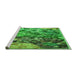 Sideview of Machine Washable Transitional Forest Green Rug, wshpat2056grn